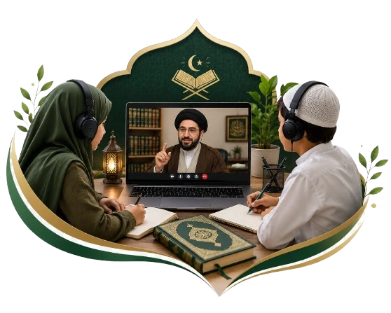 Al Mehdi offers three structured, sequential courses. A student can begin with any course appropriate to their current level. Basic Qaida Reading with Tajweed The foundation of all Quranic education. Students learn the Arabic alphabet, correct letter pronunciation (Makharij al-Huroof), vowel markings, and the essential Tajweed rules needed to begin reading the Holy Quran. Taught using the Noorani Qaida methodology. Suitable for children from age four and adult beginners. Learn more about this course → Quran Reading with Tajweed A comprehensive two-stage programme taking students from foundational Arabic reading to complete Quran recitation with correct, applied Tajweed. Students finish this course able to recite the Holy Quran fluently, accurately, and beautifully — in the tradition of Ahlulbayt (AS). Learn more about this course → Fiqah e Jafria: Namaz, Ahkaam & Wajibaats The most important course for a practising Shia Muslim. Covers the complete method of daily prayers according to Fiqah e Jafria, all conditions of Taharah (Wudhu, Ghusl, Tayammum), fasting, Khums, Zakat, Hajj, halal and haram rulings, and all other obligatory religious practices. Taught in structured progression from foundational to complete Fiqah e Jafria knowledge. Learn more about this course →