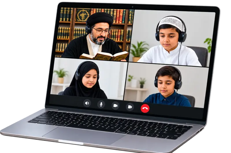 Al Mehdi Center Teacher taking online class of students